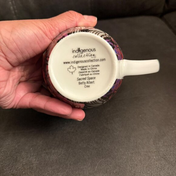 Betty Albert Sacred Space Mug Wabimeguil Artwork Ceramic Purple & Multicolor - Picture 7 of 7